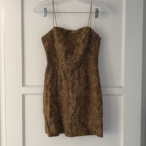 Leopard print mini dress